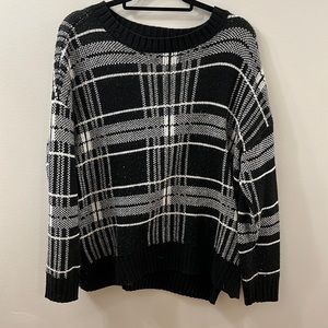 Black and White crew neck sweater